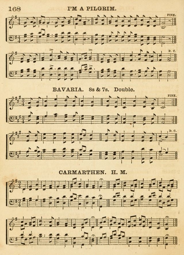 Hallowed Songs: a collection of the most popular hymns and tunes, both old, and new, designed for prayer and social meetings, revivals, family worship, and Sabbath schools page 168