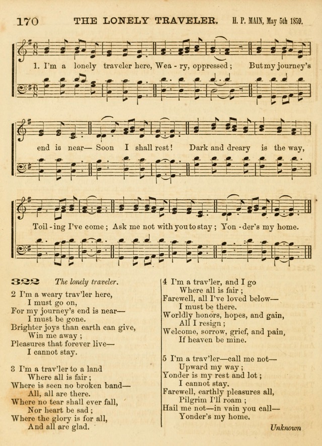 Hallowed Songs: a collection of the most popular hymns and tunes, both old, and new, designed for prayer and social meetings, revivals, family worship, and Sabbath schools page 170