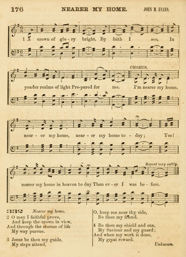 Hallowed Songs: a collection of the most popular hymns and tunes, both old, and new, designed for prayer and social meetings, revivals, family worship, and Sabbath schools page 176