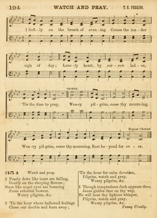 Hallowed Songs: a collection of the most popular hymns and tunes, both old, and new, designed for prayer and social meetings, revivals, family worship, and Sabbath schools page 194