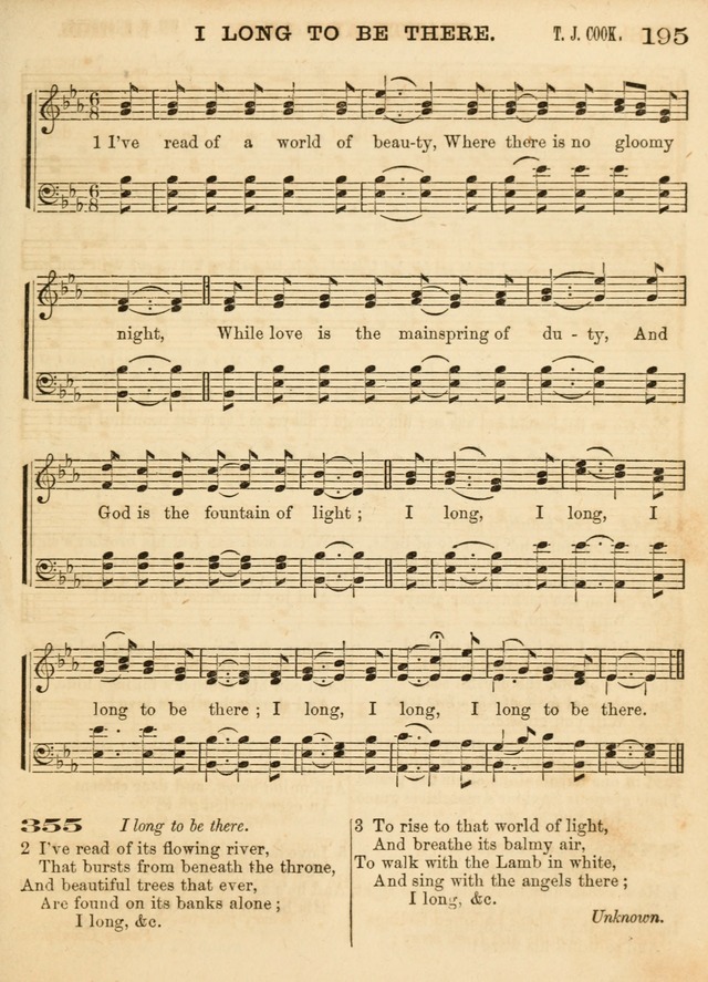 Hallowed Songs: a collection of the most popular hymns and tunes, both old, and new, designed for prayer and social meetings, revivals, family worship, and Sabbath schools page 195