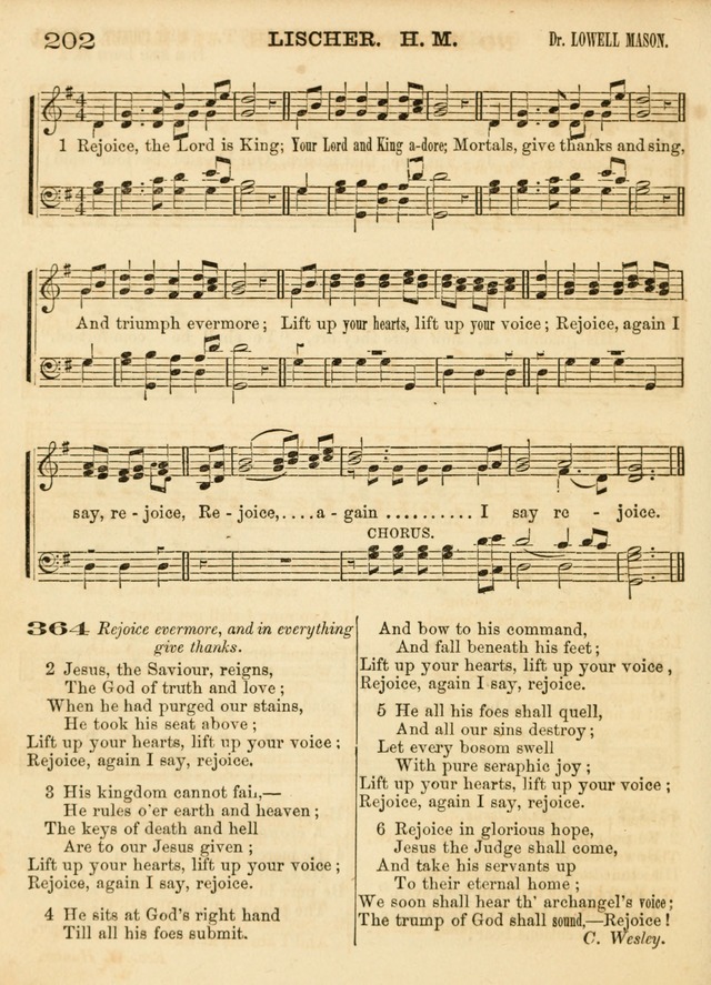 Hallowed Songs: a collection of the most popular hymns and tunes, both old, and new, designed for prayer and social meetings, revivals, family worship, and Sabbath schools page 202