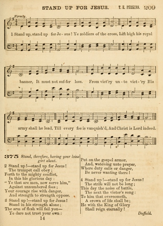 Hallowed Songs: a collection of the most popular hymns and tunes, both old, and new, designed for prayer and social meetings, revivals, family worship, and Sabbath schools page 209