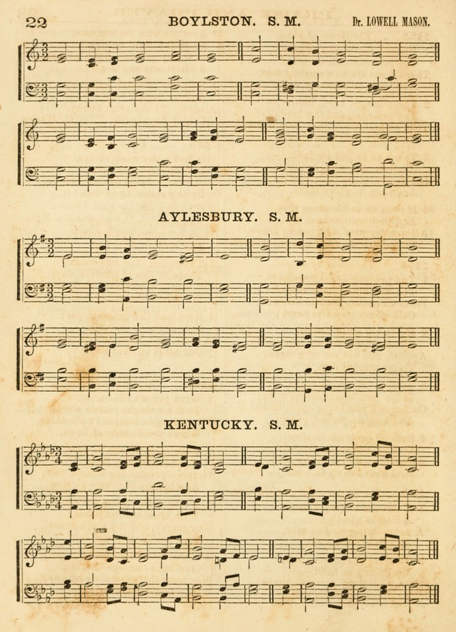 Hallowed Songs: a collection of the most popular hymns and tunes, both old, and new, designed for prayer and social meetings, revivals, family worship, and Sabbath schools page 22