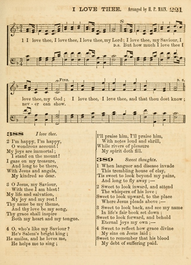 Hallowed Songs: a collection of the most popular hymns and tunes, both old, and new, designed for prayer and social meetings, revivals, family worship, and Sabbath schools page 221