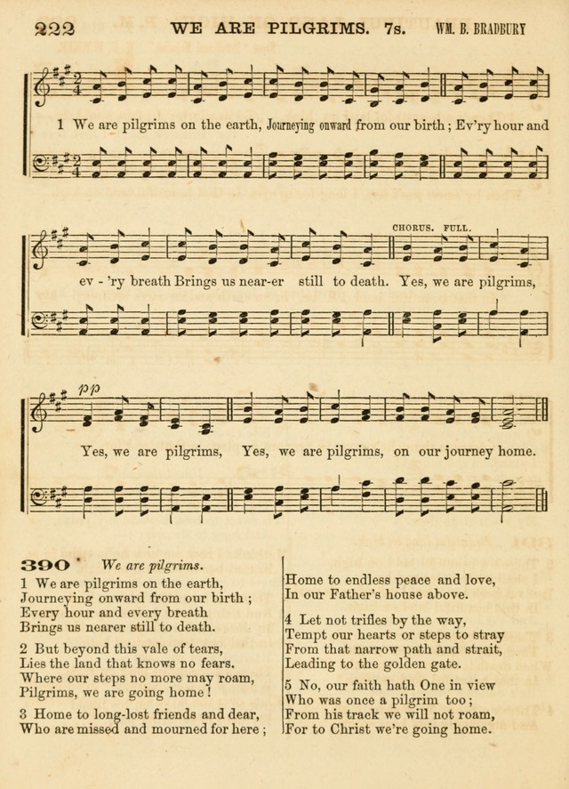 Hallowed Songs: a collection of the most popular hymns and tunes, both old, and new, designed for prayer and social meetings, revivals, family worship, and Sabbath schools page 222