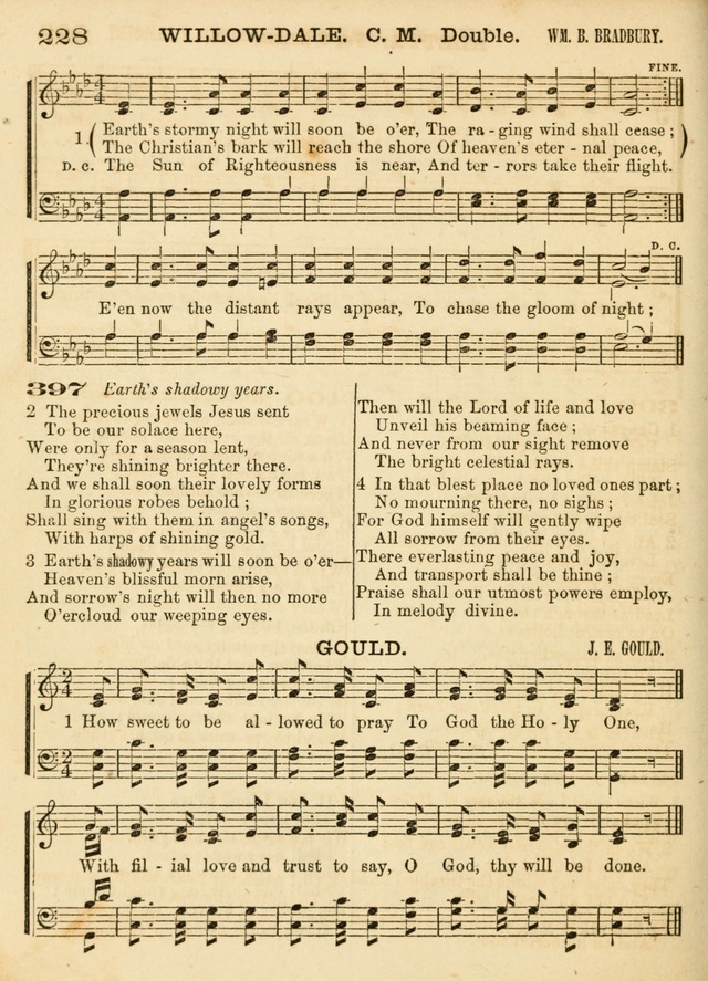 Hallowed Songs: a collection of the most popular hymns and tunes, both old, and new, designed for prayer and social meetings, revivals, family worship, and Sabbath schools page 228