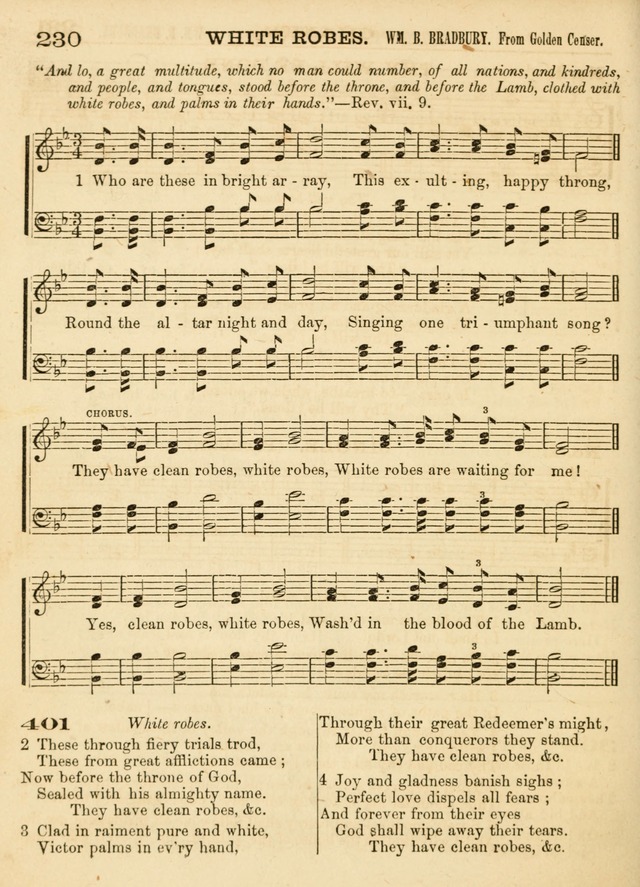 Hallowed Songs: a collection of the most popular hymns and tunes, both old, and new, designed for prayer and social meetings, revivals, family worship, and Sabbath schools page 230