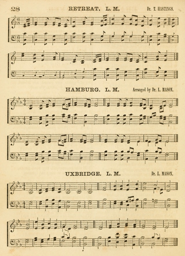 Hallowed Songs: a collection of the most popular hymns and tunes, both old, and new, designed for prayer and social meetings, revivals, family worship, and Sabbath schools page 28