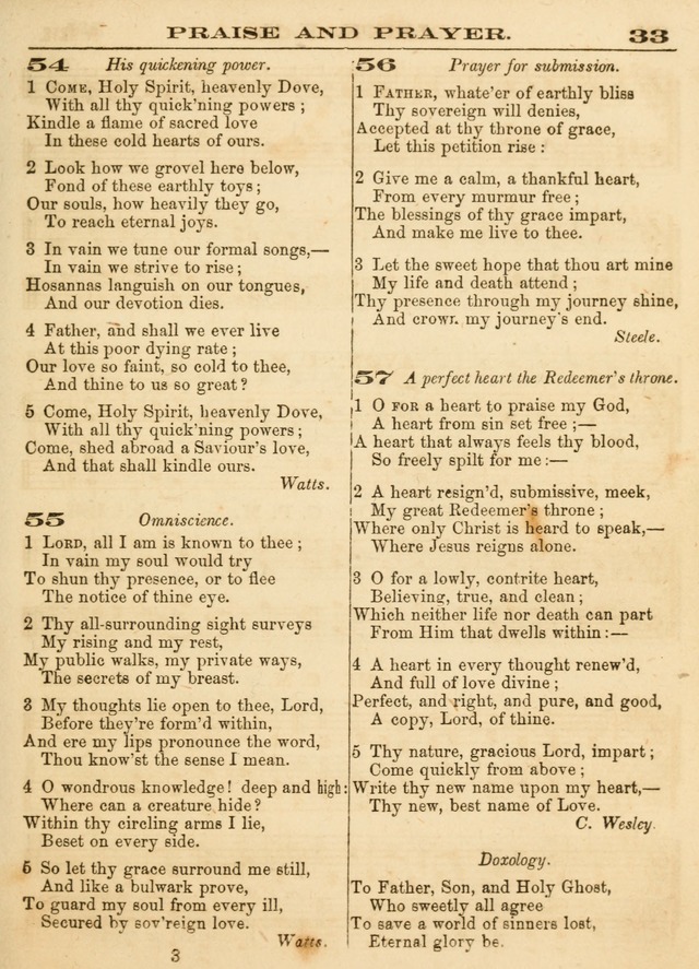 Hallowed Songs: a collection of the most popular hymns and tunes, both old, and new, designed for prayer and social meetings, revivals, family worship, and Sabbath schools page 33