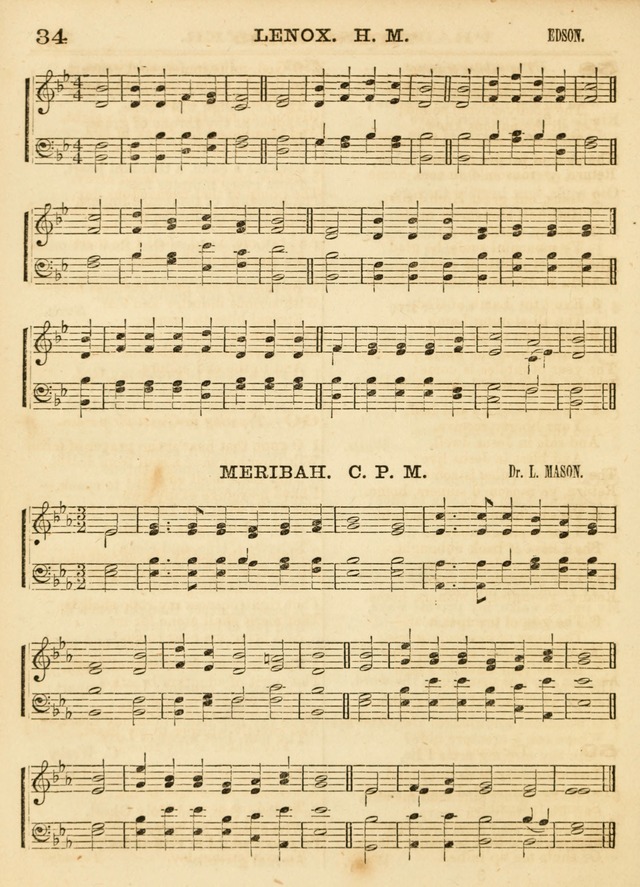 Hallowed Songs: a collection of the most popular hymns and tunes, both old, and new, designed for prayer and social meetings, revivals, family worship, and Sabbath schools page 34