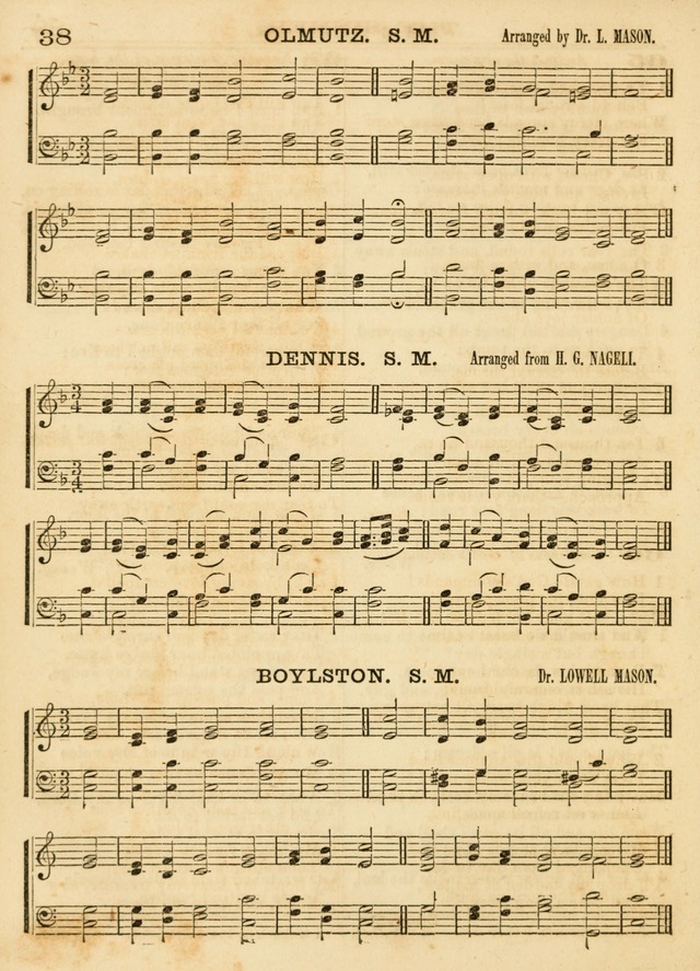 Hallowed Songs: a collection of the most popular hymns and tunes, both old, and new, designed for prayer and social meetings, revivals, family worship, and Sabbath schools page 38