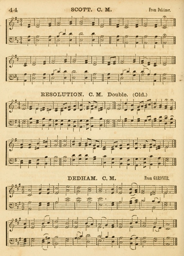 Hallowed Songs: a collection of the most popular hymns and tunes, both old, and new, designed for prayer and social meetings, revivals, family worship, and Sabbath schools page 44