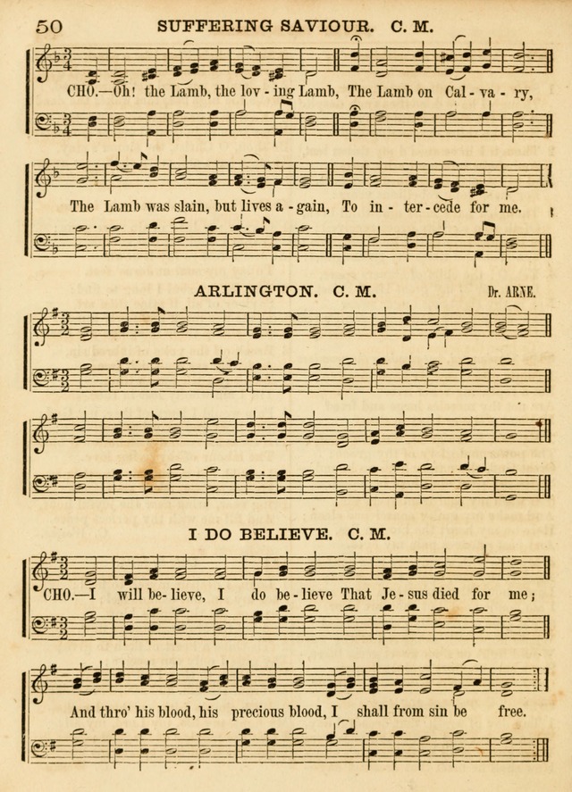 Hallowed Songs: a collection of the most popular hymns and tunes, both old, and new, designed for prayer and social meetings, revivals, family worship, and Sabbath schools page 50