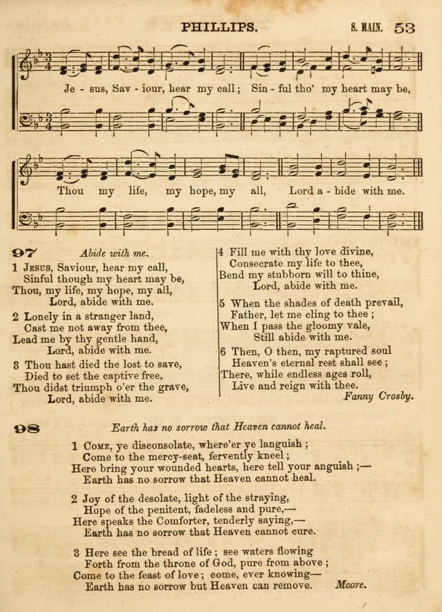 Hallowed Songs: a collection of the most popular hymns and tunes, both old, and new, designed for prayer and social meetings, revivals, family worship, and Sabbath schools page 53