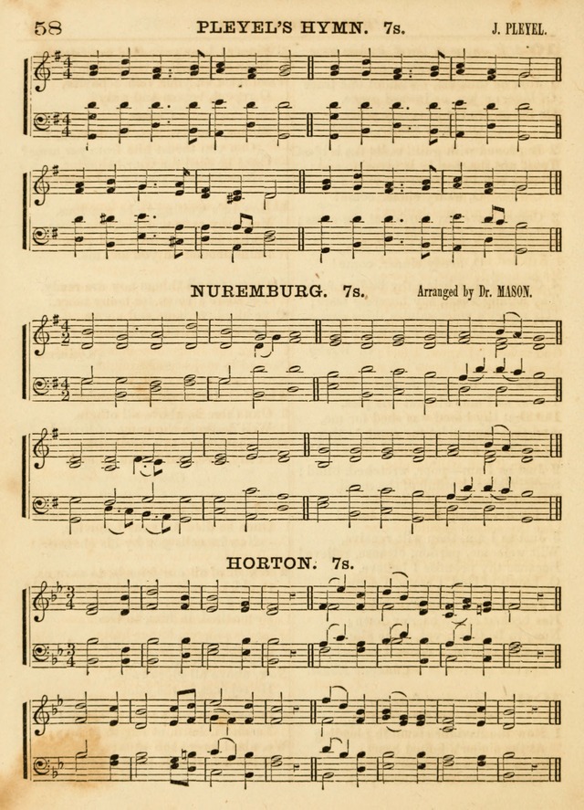 Hallowed Songs: a collection of the most popular hymns and tunes, both old, and new, designed for prayer and social meetings, revivals, family worship, and Sabbath schools page 58