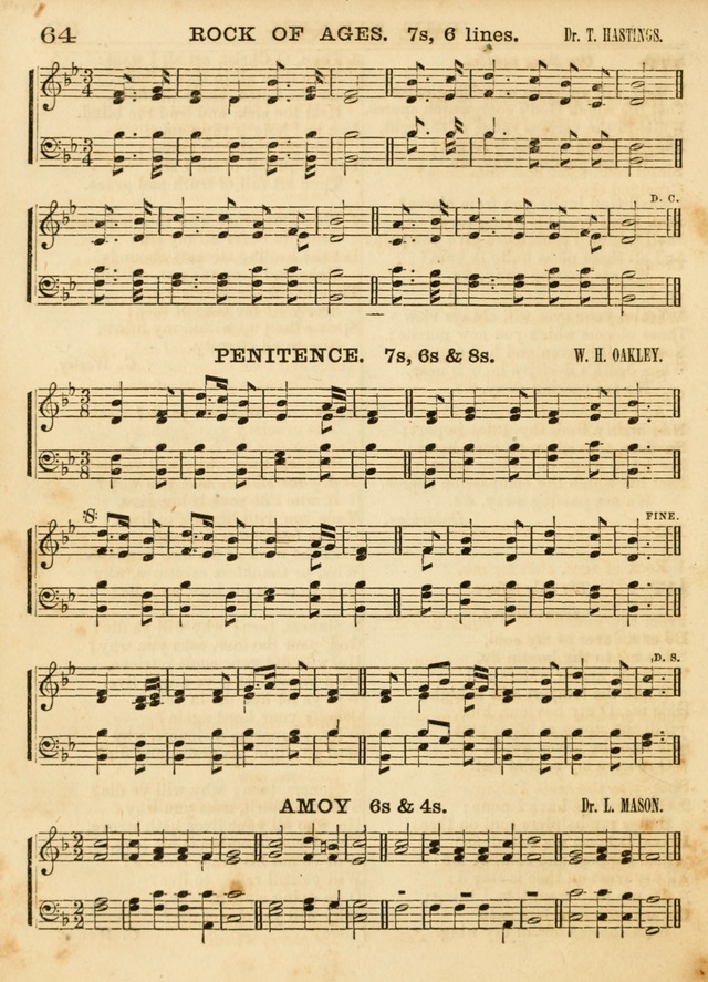 Hallowed Songs: a collection of the most popular hymns and tunes, both old, and new, designed for prayer and social meetings, revivals, family worship, and Sabbath schools page 64