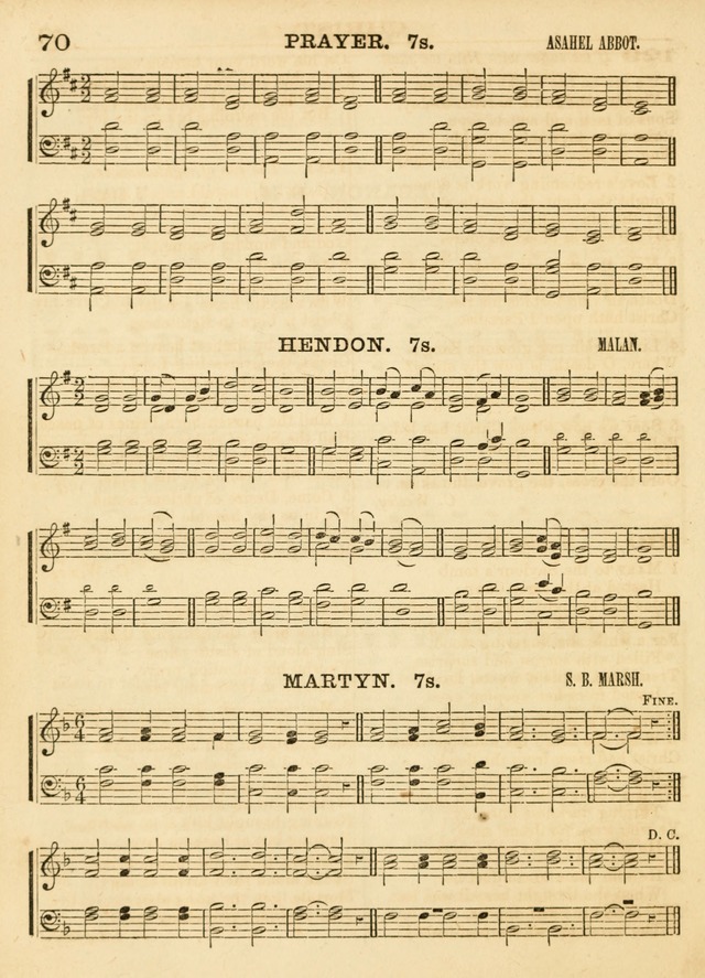 Hallowed Songs: a collection of the most popular hymns and tunes, both old, and new, designed for prayer and social meetings, revivals, family worship, and Sabbath schools page 70