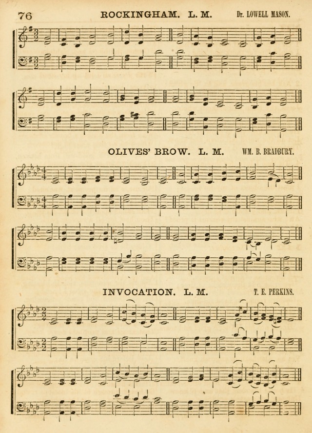 Hallowed Songs: a collection of the most popular hymns and tunes, both old, and new, designed for prayer and social meetings, revivals, family worship, and Sabbath schools page 76