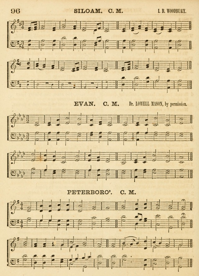 Hallowed Songs: a collection of the most popular hymns and tunes, both old, and new, designed for prayer and social meetings, revivals, family worship, and Sabbath schools page 96