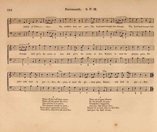 Harmonia Sacra: a Compilation of Psalm and Hymn Tunes [from the most celebrated European masters] page 114