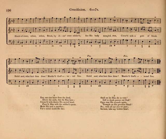 Harmonia Sacra: a Compilation of Psalm and Hymn Tunes [from the most celebrated European masters] page 196