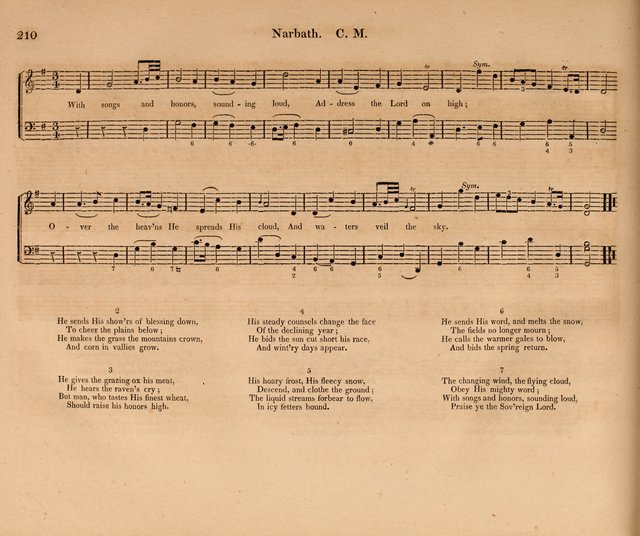 Harmonia Sacra: a Compilation of Psalm and Hymn Tunes [from the most celebrated European masters] page 210