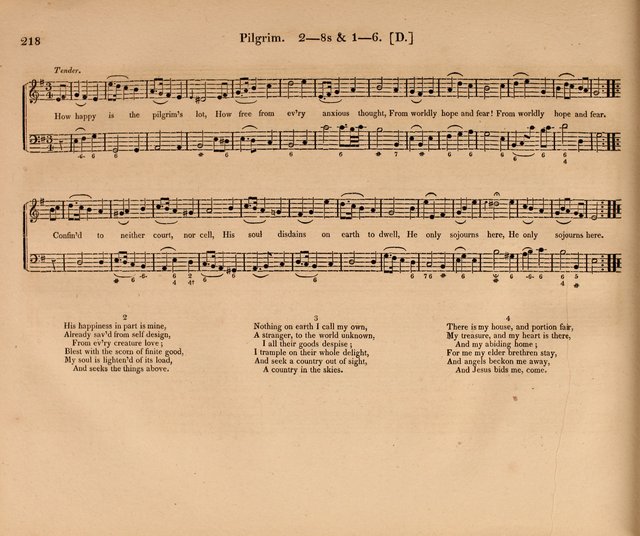 Harmonia Sacra: a Compilation of Psalm and Hymn Tunes [from the most celebrated European masters] page 218