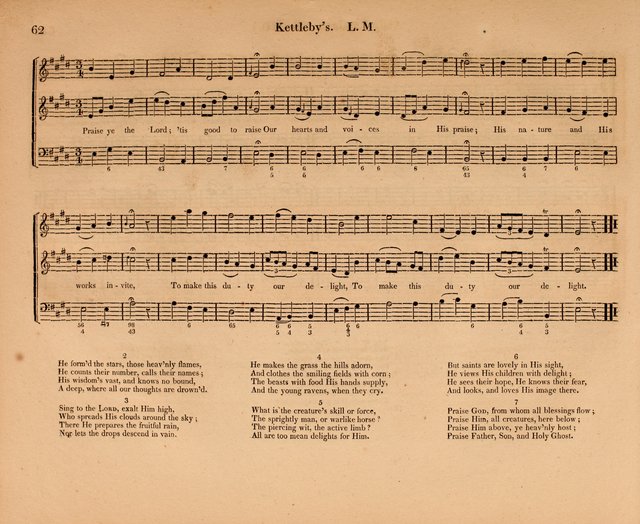 Harmonia Sacra: a Compilation of Psalm and Hymn Tunes [from the most celebrated European masters] page 62