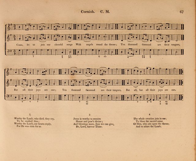 Harmonia Sacra: a Compilation of Psalm and Hymn Tunes [from the most celebrated European masters] page 67