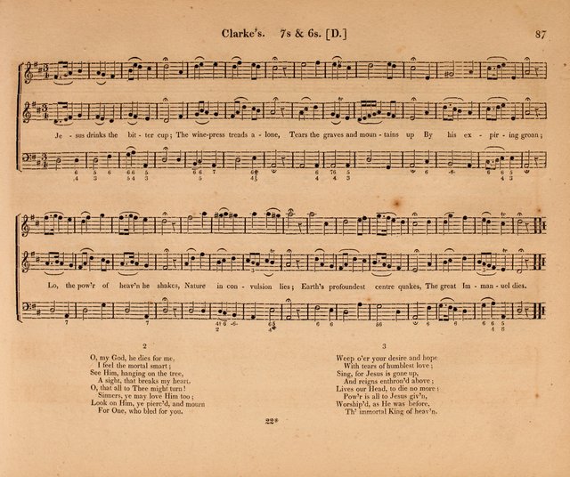 Harmonia Sacra: a Compilation of Psalm and Hymn Tunes [from the most celebrated European masters] page 87