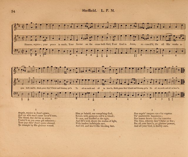 Harmonia Sacra: a Compilation of Psalm and Hymn Tunes [from the most celebrated European masters] page 94