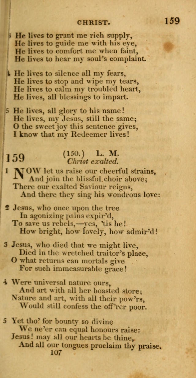 Hymns, Selected and Original: for public and private worship (1st ed.) page 107