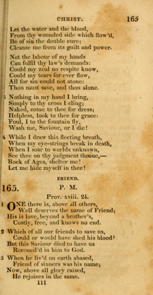 Hymns, Selected and Original: for public and private worship (1st ed.) page 111