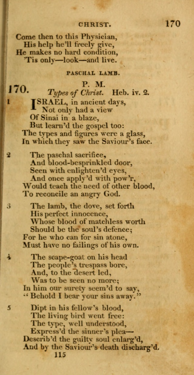 Hymns, Selected and Original: for public and private worship (1st ed.) page 115