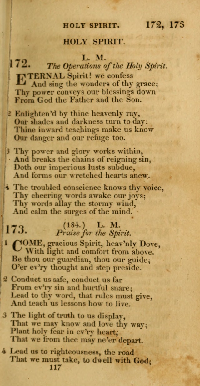 Hymns, Selected and Original: for public and private worship (1st ed.) page 117