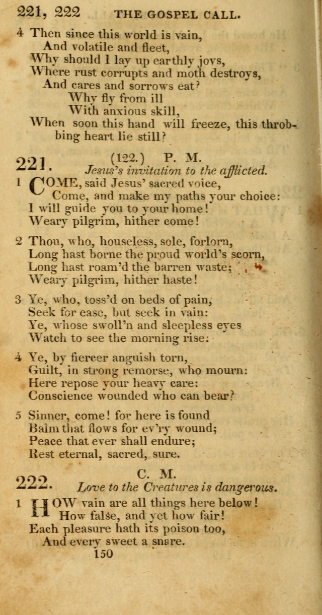 Hymns, Selected and Original: for public and private worship (1st ed.) page 150