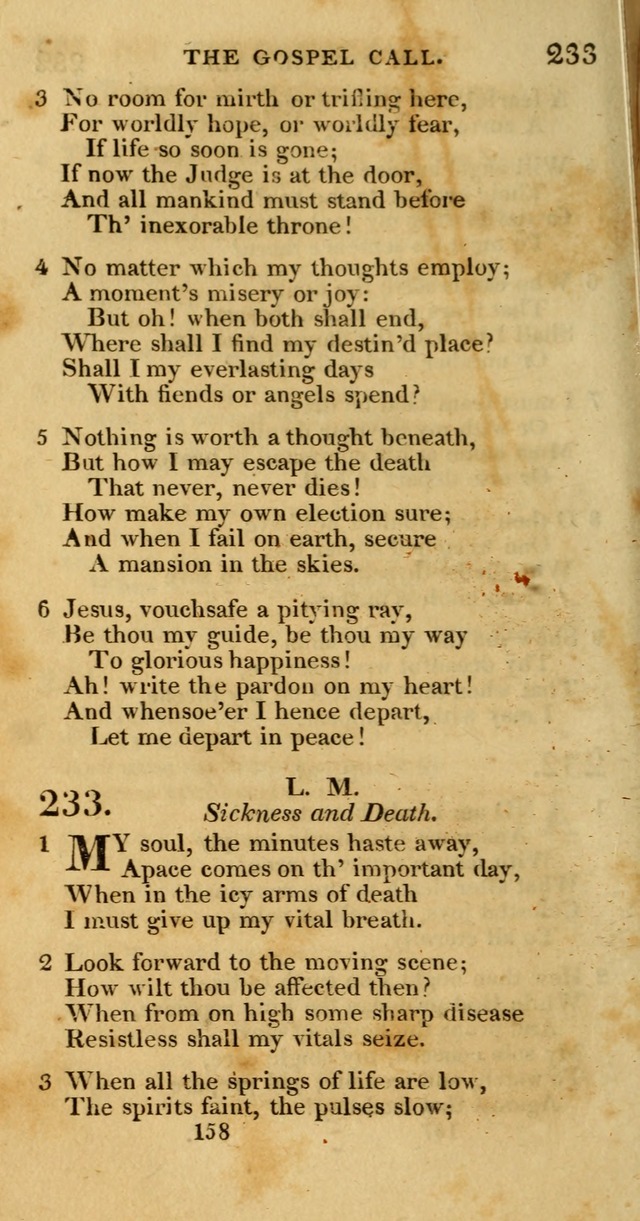 Hymns, Selected and Original: for public and private worship (1st ed.) page 158