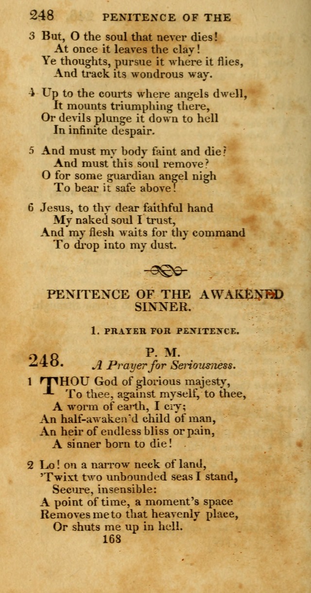 Hymns, Selected and Original: for public and private worship (1st ed.) page 168