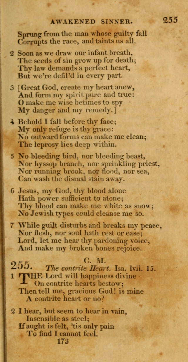 Hymns, Selected and Original: for public and private worship (1st ed.) page 173