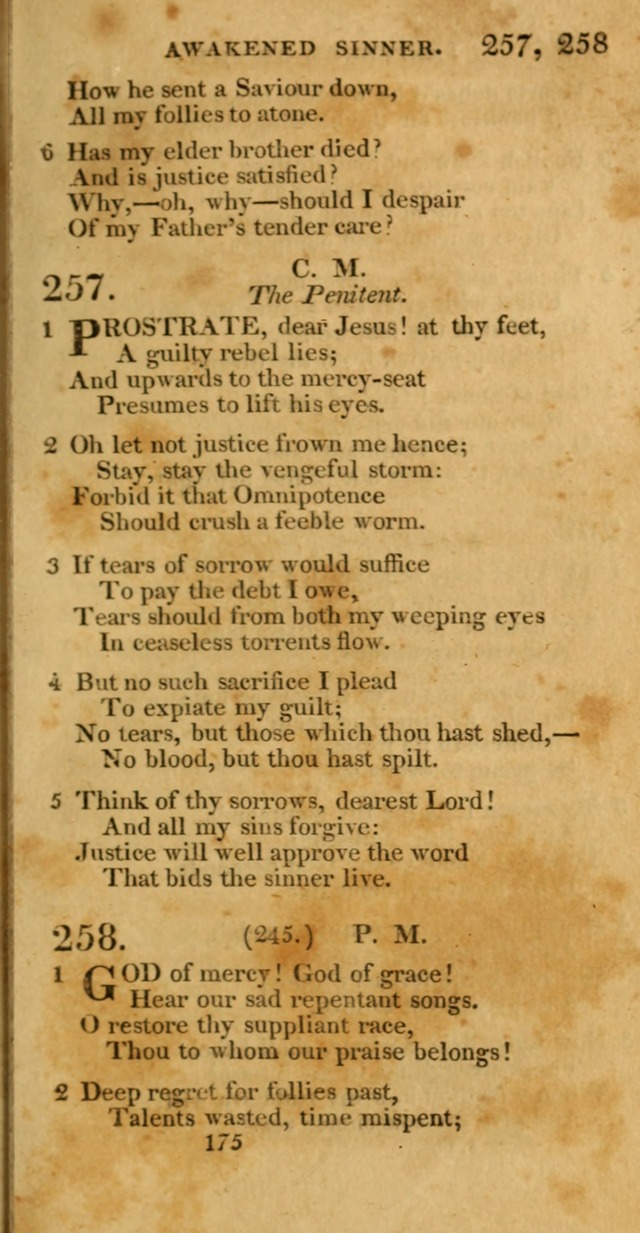 Hymns, Selected and Original: for public and private worship (1st ed.) page 175