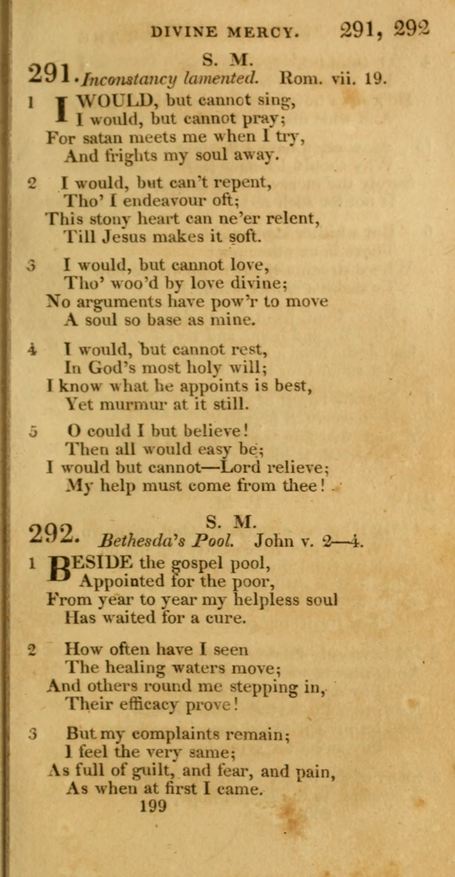 Hymns, Selected and Original: for public and private worship (1st ed.) page 199