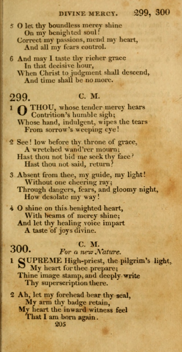 Hymns, Selected and Original: for public and private worship (1st ed.) page 205