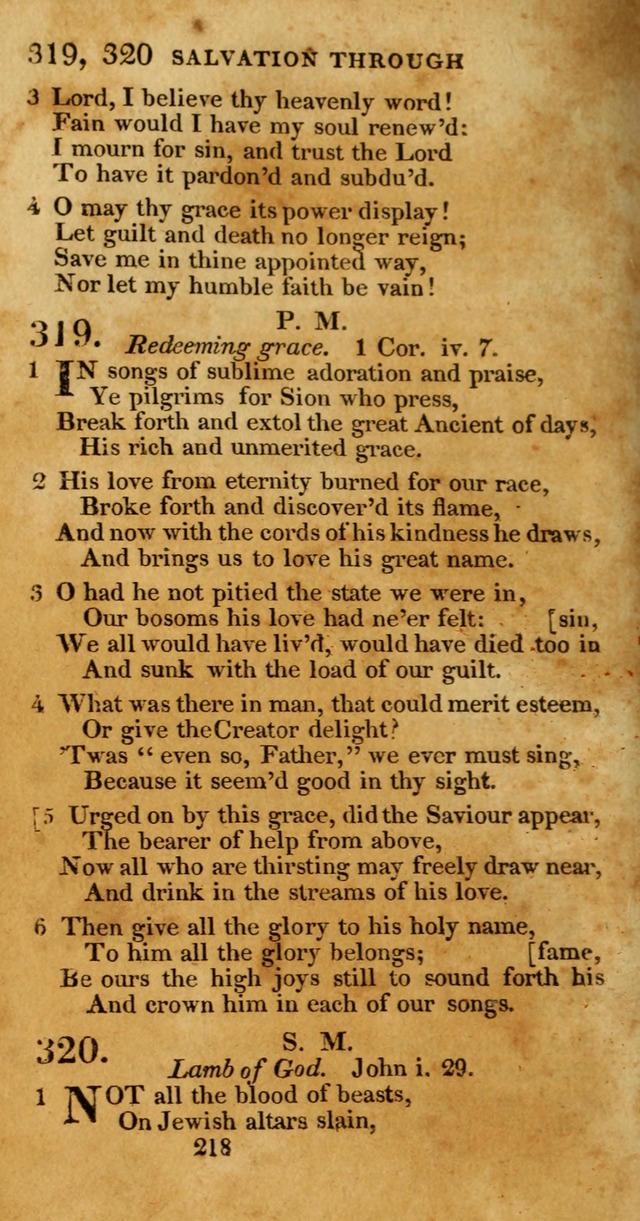 Hymns, Selected and Original: for public and private worship (1st ed.) page 218