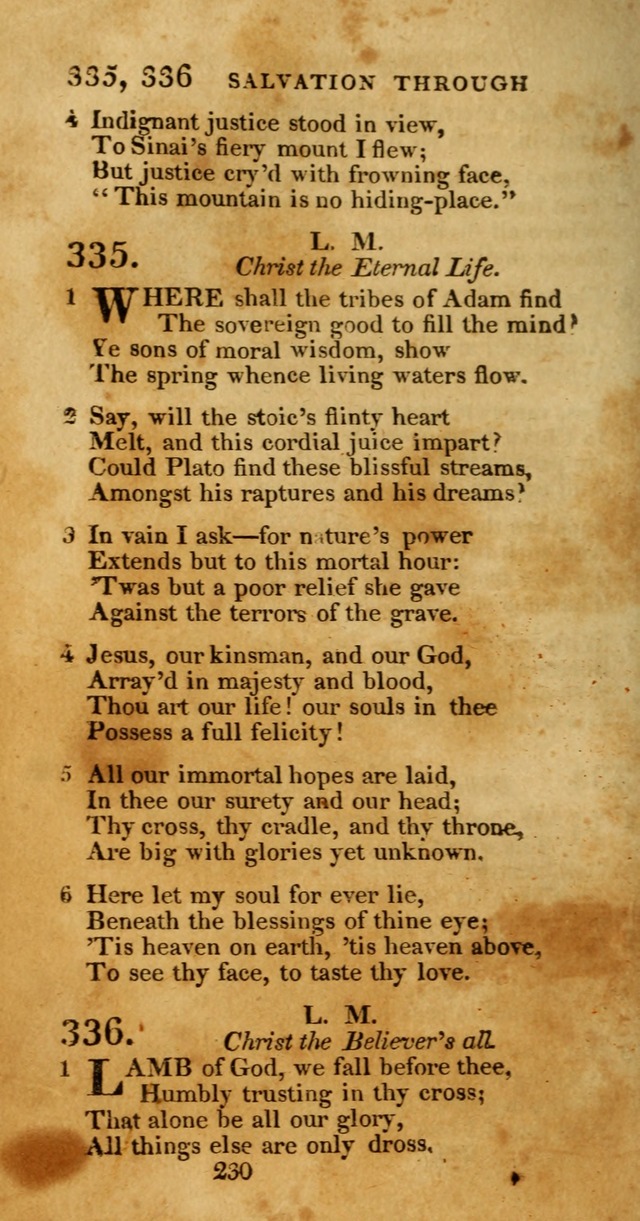 Hymns, Selected and Original: for public and private worship (1st ed.) page 230