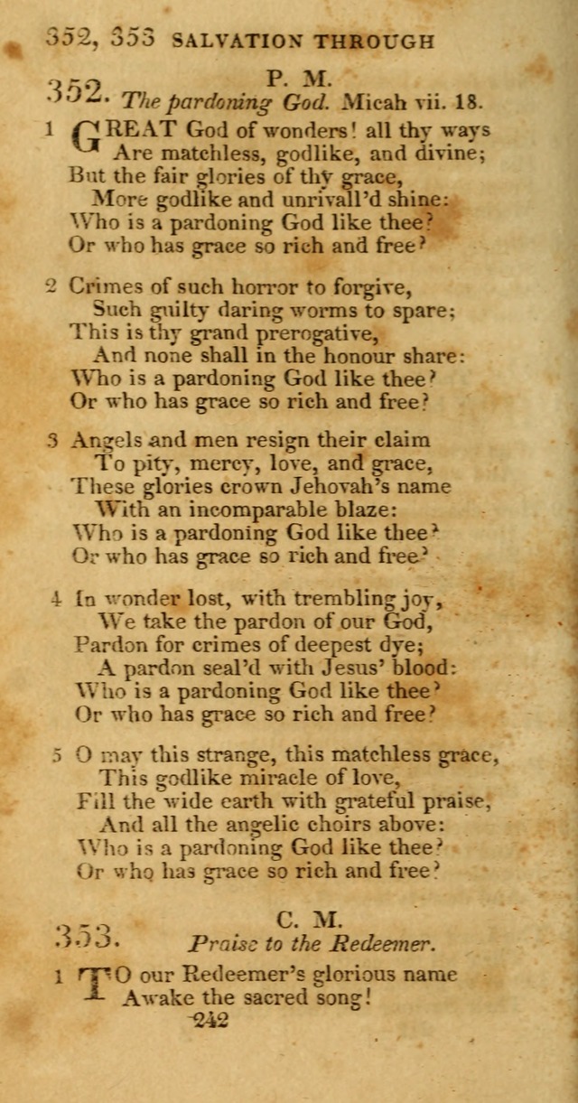 Hymns, Selected and Original: for public and private worship (1st ed.) page 242