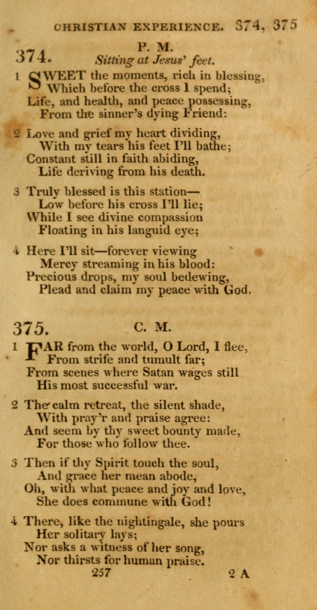 Hymns, Selected and Original: for public and private worship (1st ed.) page 257