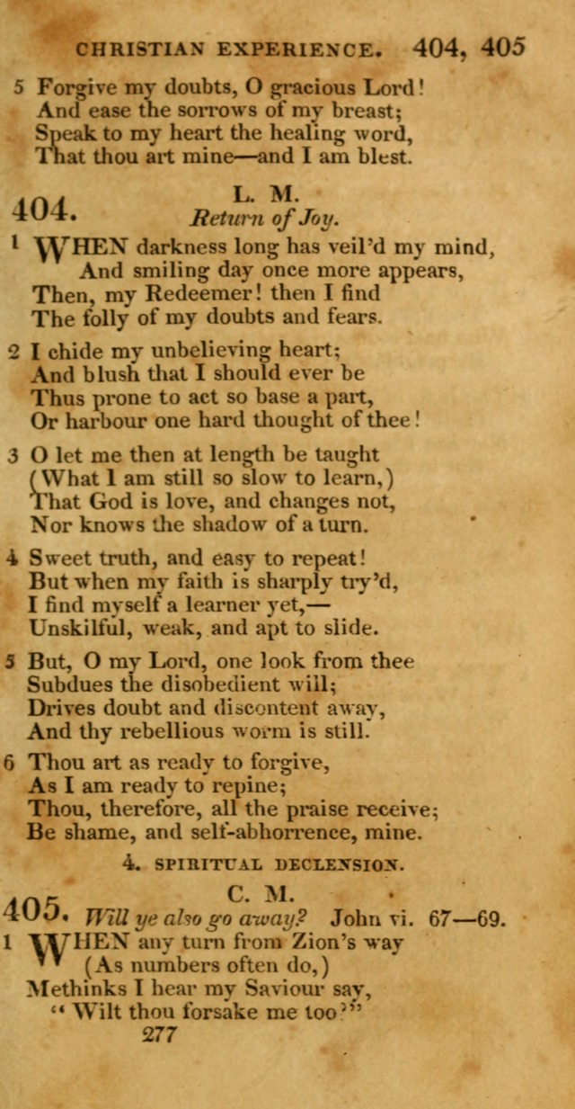 Hymns, Selected and Original: for public and private worship (1st ed.) page 277