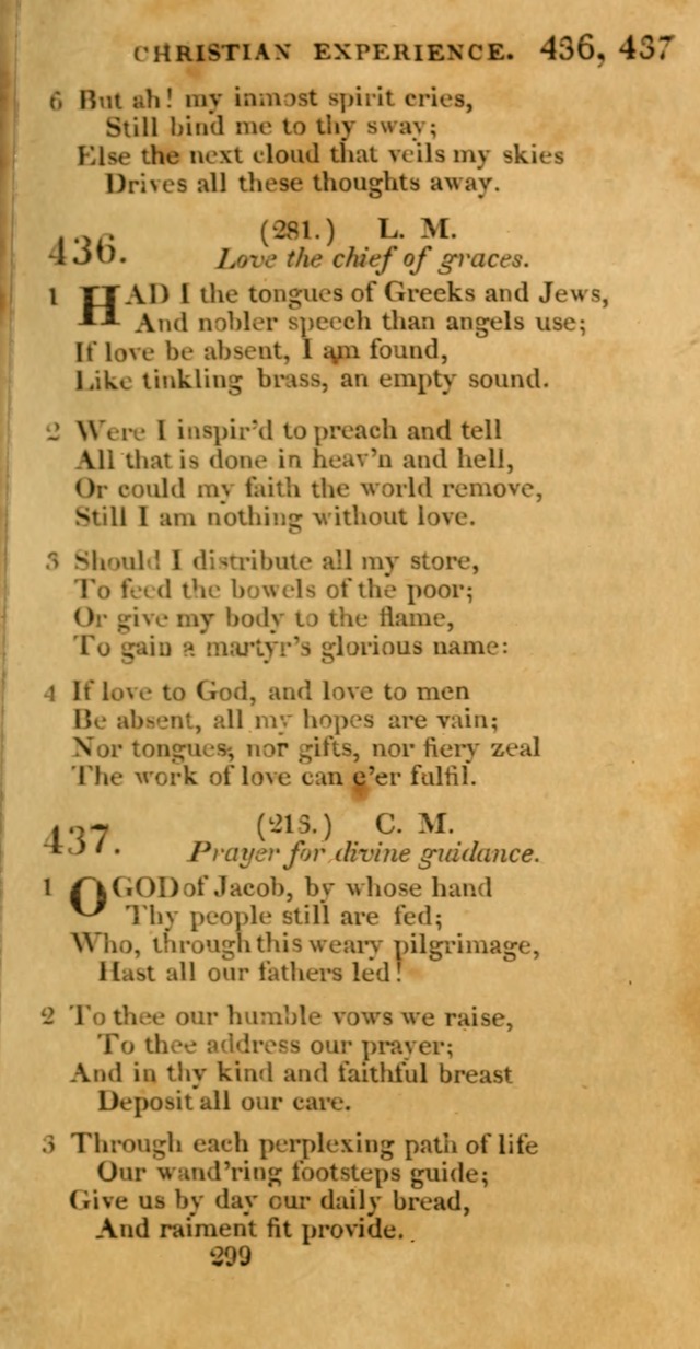 Hymns, Selected and Original: for public and private worship (1st ed.) page 299