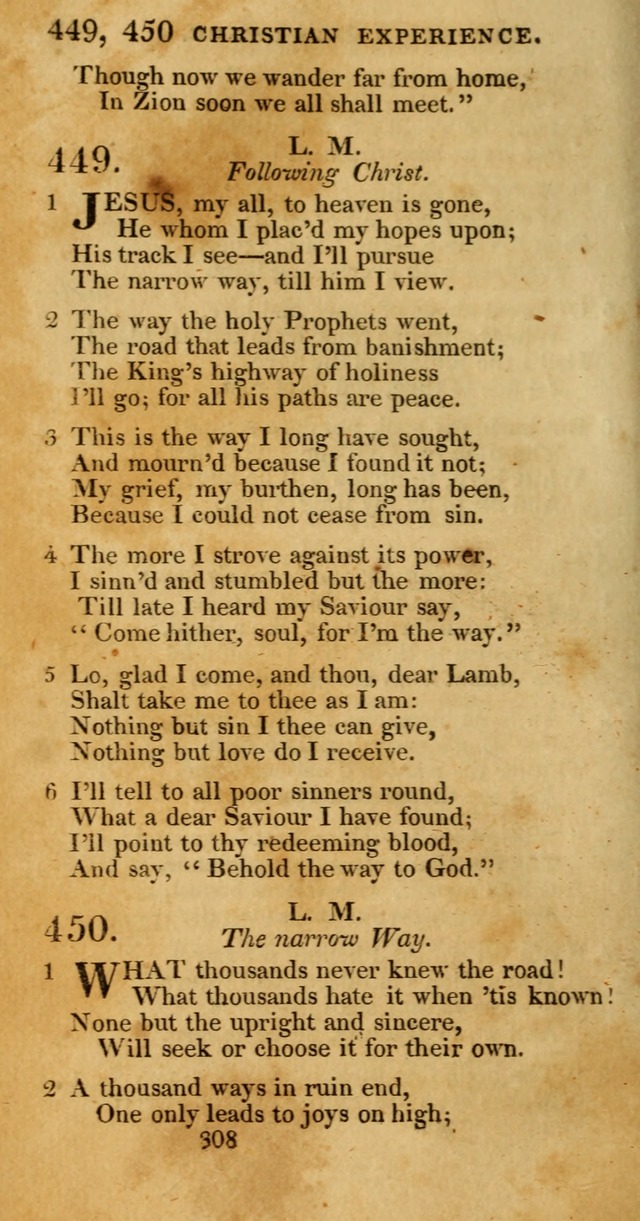 Hymns, Selected and Original: for public and private worship (1st ed.) page 308